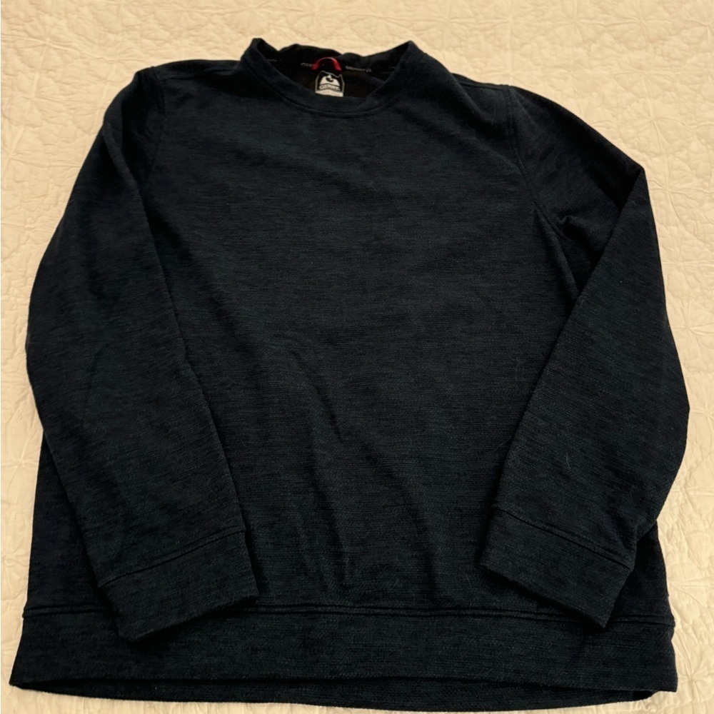 Gerry Men's Performance Crew neck  Pullover, Blue/Black Heather. Size XXL